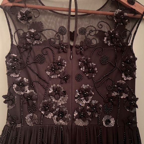 JOHNNY WAS BLACK FLOWER BEADED DRESS-BRAND NEW! - Picture 6 of 11